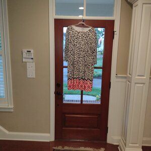 Chicos Size 12 Animal/Geometric Print Midi